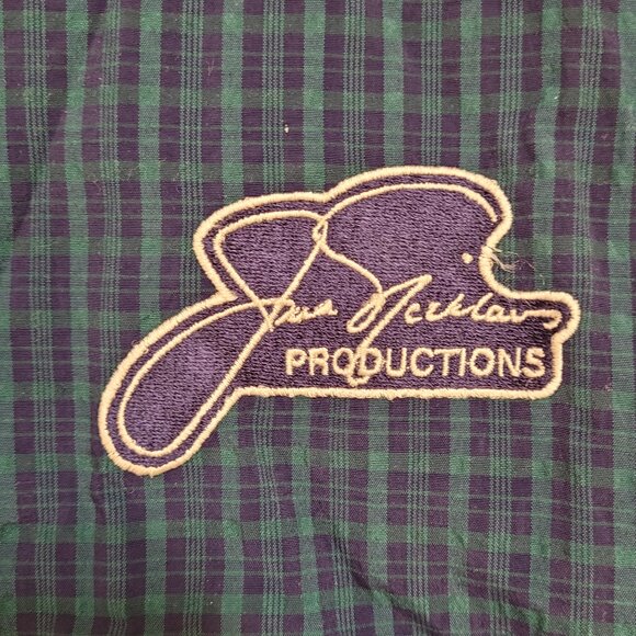 Nicklaus Mens Black Watch Plaid Jacket Golf Lightweight Logo Patch Vintage Zipup - Picture 2 of 13